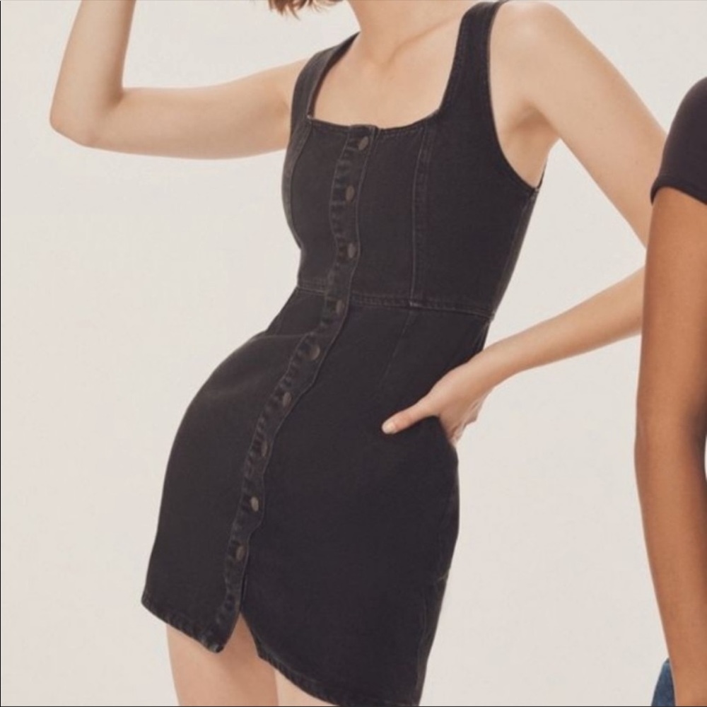 Urban Outfitters Black Denim Dress